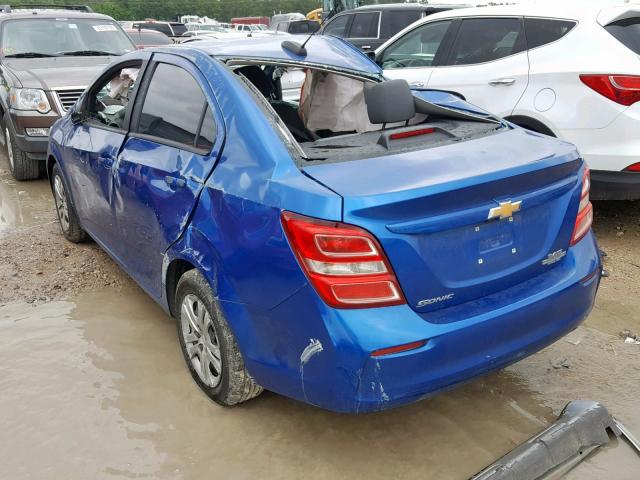 1G1JB5SH2H4154916 - 2017 CHEVROLET SONIC LS BLACK photo 3