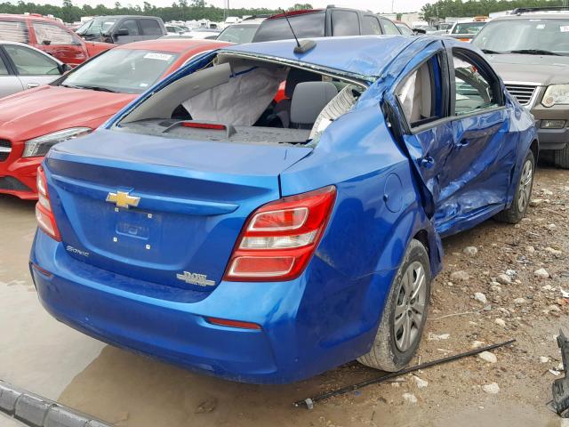 1G1JB5SH2H4154916 - 2017 CHEVROLET SONIC LS BLACK photo 4