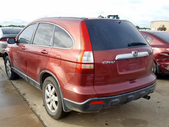 JHLRE387X8C021401 - 2008 HONDA CR-V EXL BURGUNDY photo 3