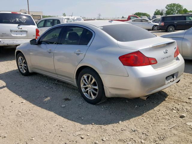 JNKCV61F39M352935 - 2009 INFINITI G37 SILVER photo 3