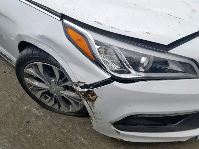 5NPE34AB0FH247373 - 2015 HYUNDAI SONATA SPO WHITE photo 9