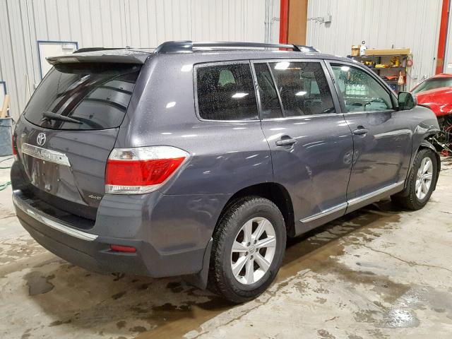 5TDBK3EH7BS048467 - 2011 TOYOTA HIGHLANDER GRAY photo 4