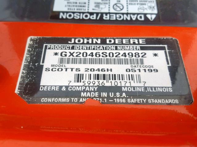 GX2046S024982 - 2000 OTHER LAWN MOWER RED photo 10