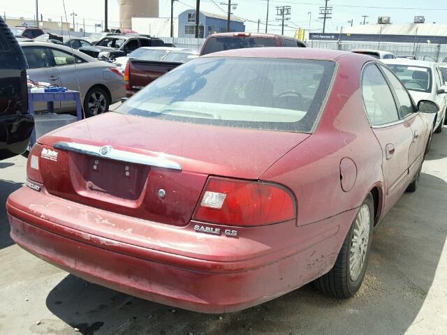 1MEFM50U02A646715 - 2002 MERCURY SABLE GS MAROON photo 4