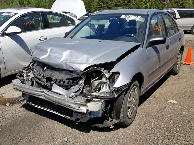 2HGES16405H581908 - 2005 HONDA CIVIC DX SILVER photo 2