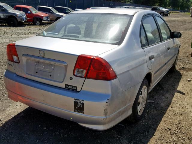 2HGES16405H581908 - 2005 HONDA CIVIC DX SILVER photo 4