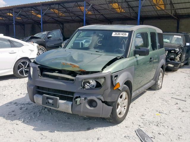 5J6YH186X5L000260 - 2005 HONDA ELEMENT EX GREEN photo 2