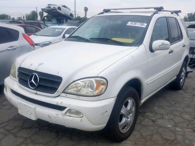 4JGAB57E64A467707 - 2004 MERCEDES-BENZ ML 350 WHITE photo 2