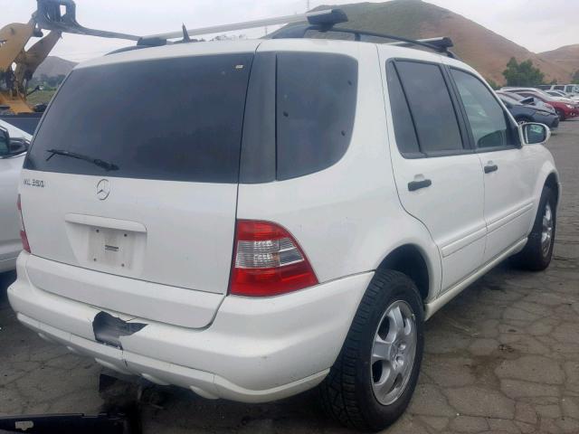 4JGAB57E64A467707 - 2004 MERCEDES-BENZ ML 350 WHITE photo 4