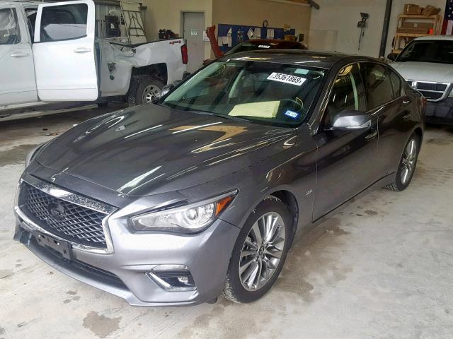 JN1EV7AP6JM590116 - 2018 INFINITI Q50 LUXE GRAY photo 2