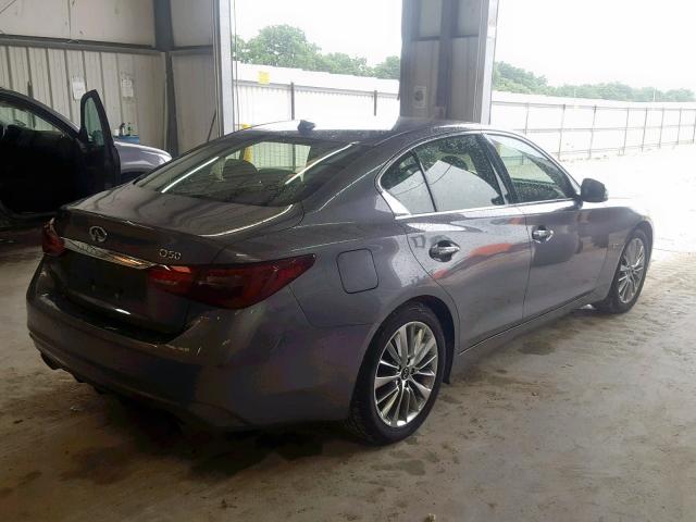 JN1EV7AP6JM590116 - 2018 INFINITI Q50 LUXE GRAY photo 4