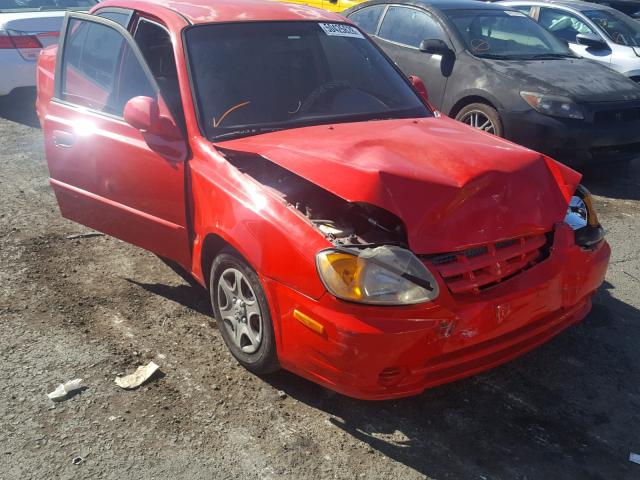 KMHCG45C35U602826 - 2005 HYUNDAI ACCENT GL RED photo 1