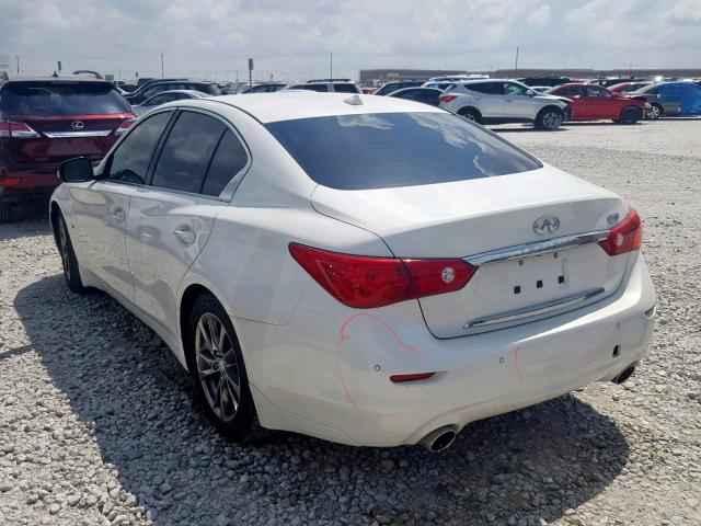 JN1BV7AP9FM349337 - 2015 INFINITI Q50 BASE WHITE photo 3