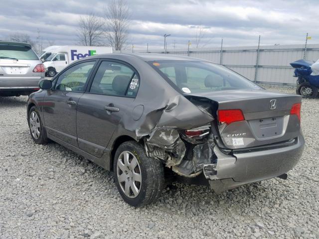 1HGFA16588L002946 - 2008 HONDA CIVIC LX GRAY photo 3