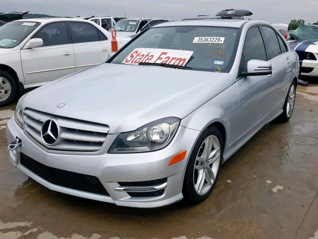 WDDGF4HB1DR297202 - 2013 MERCEDES-BENZ C 250 SILVER photo 2