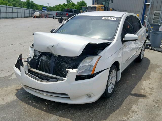 3N1AB6AP3CL669192 - 2012 NISSAN SENTRA 2.0 WHITE photo 2