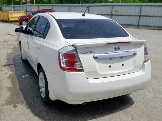 3N1AB6AP3CL669192 - 2012 NISSAN SENTRA 2.0 WHITE photo 3