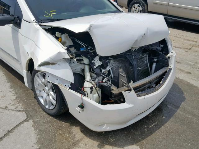 3N1AB6AP3CL669192 - 2012 NISSAN SENTRA 2.0 WHITE photo 9