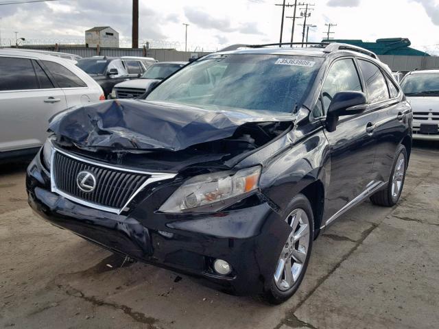 2T2ZK1BA0CC080323 - 2012 LEXUS RX 350 BLACK photo 2