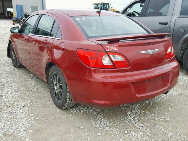 1C3LC46K08N267274 - 2008 CHRYSLER SEBRING LX MAROON photo 3