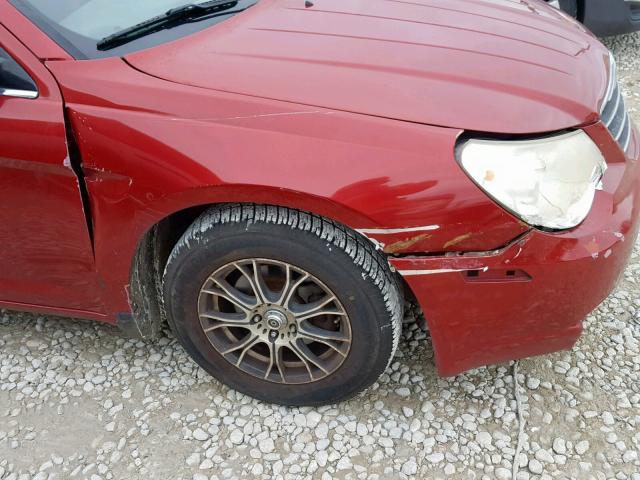 1C3LC46K08N267274 - 2008 CHRYSLER SEBRING LX MAROON photo 9