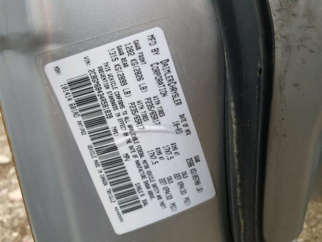 2C8GM68434R581839 - 2004 CHRYSLER PACIFICA SILVER photo 10