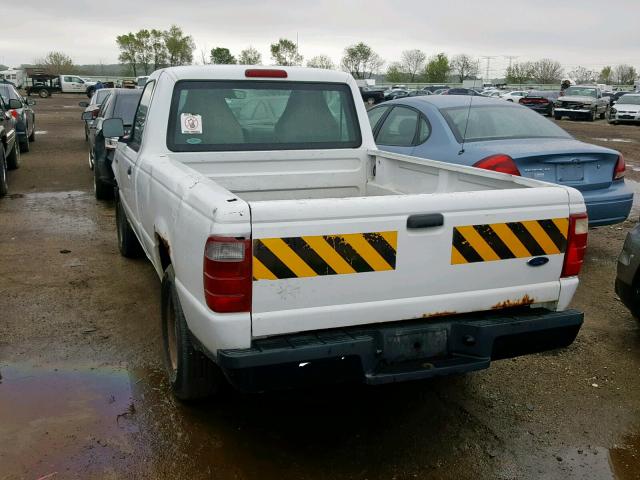 1FTYR10D94PB50025 - 2004 FORD RANGER WHITE photo 3