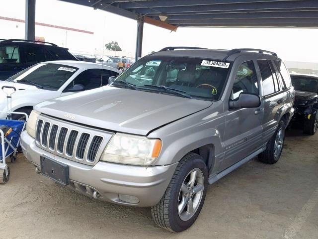 1J8GW68J52C216966 - 2002 JEEP GRAND CHER GRAY photo 2