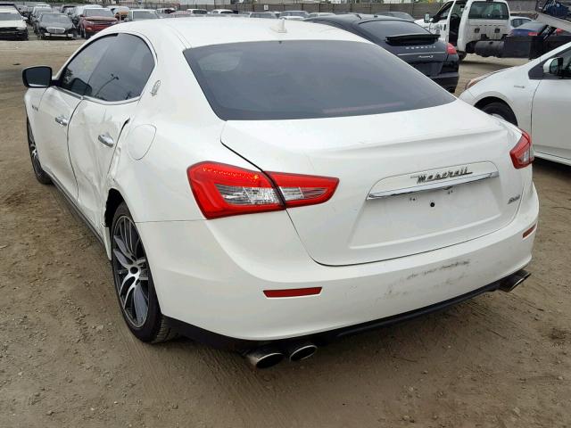 ZAM57XSA3E1103572 - 2014 MASERATI GHIBLI WHITE photo 3