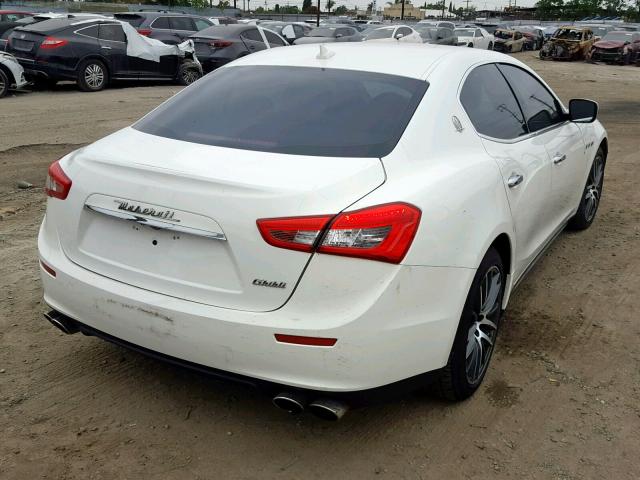 ZAM57XSA3E1103572 - 2014 MASERATI GHIBLI WHITE photo 4