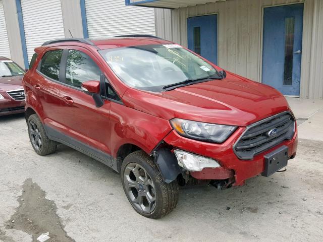 MAJ6P1CL5JC203697 - 2018 FORD ECOSPORT S RED photo 1