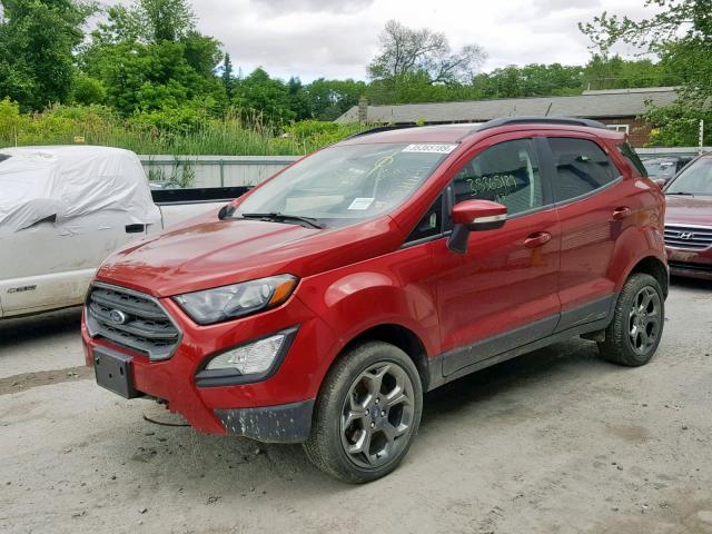 MAJ6P1CL5JC203697 - 2018 FORD ECOSPORT S RED photo 2