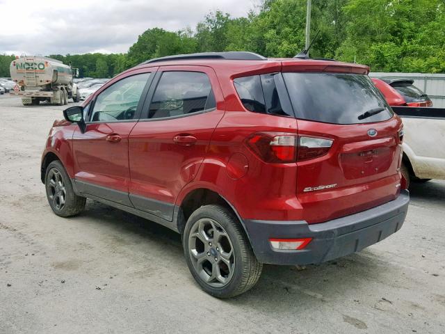 MAJ6P1CL5JC203697 - 2018 FORD ECOSPORT S RED photo 3