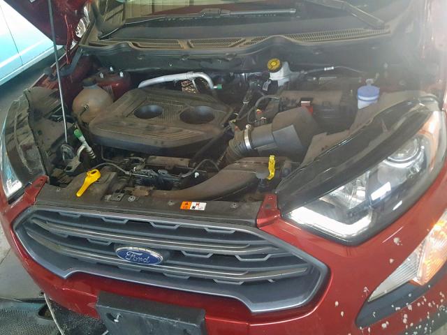 MAJ6P1CL5JC203697 - 2018 FORD ECOSPORT S RED photo 7