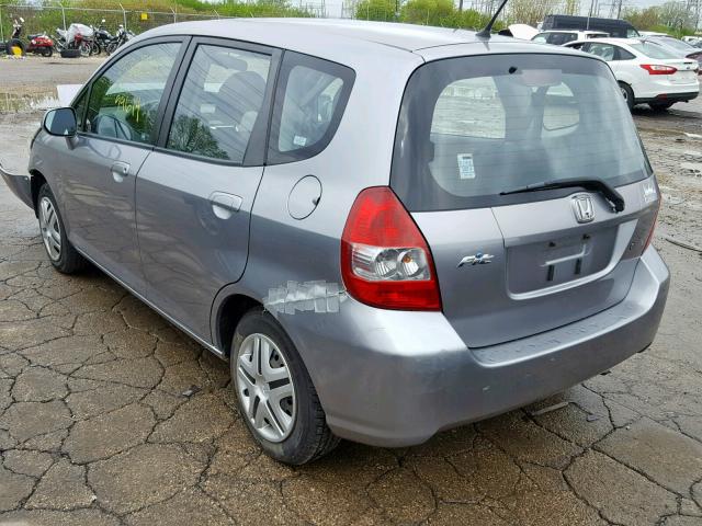 JHMGD37428S060633 - 2008 HONDA FIT GRAY photo 3