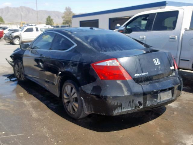 1HGCS12889A002443 - 2009 HONDA ACCORD EXL BLACK photo 3