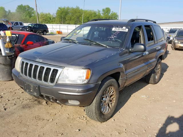 1J4GW58S12C134513 - 2002 JEEP GRAND CHER GRAY photo 2