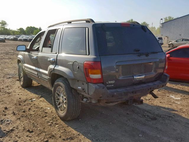 1J4GW58S12C134513 - 2002 JEEP GRAND CHER GRAY photo 3