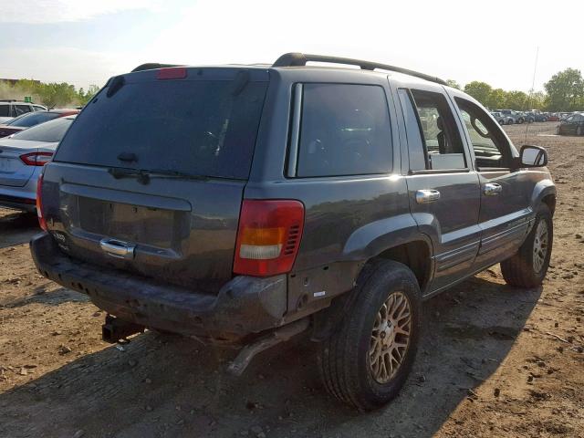 1J4GW58S12C134513 - 2002 JEEP GRAND CHER GRAY photo 4