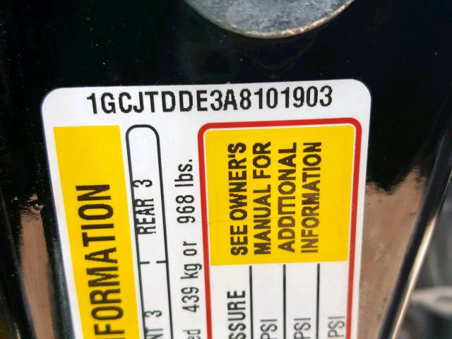 1GCJTDDE3A8101903 - 2010 CHEVROLET COLORADO L BLACK photo 10