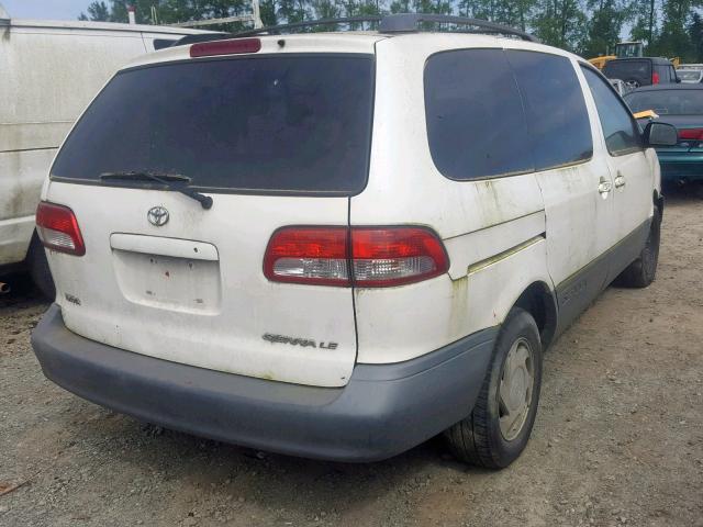 4T3ZF13C11U372509 - 2001 TOYOTA SIENNA LE WHITE photo 4