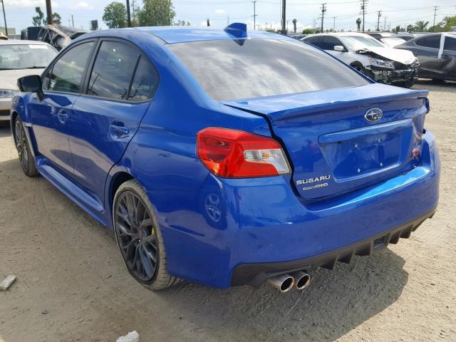 JF1VA2T62J9832778 - 2018 SUBARU WRX STI BLUE photo 3