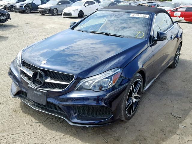 WDDKK6FF0GF341056 - 2016 MERCEDES-BENZ E 400 BLUE photo 2