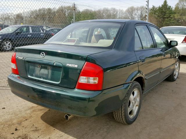 JM1BJ225520639858 - 2002 MAZDA PROTEGE DX GREEN photo 4