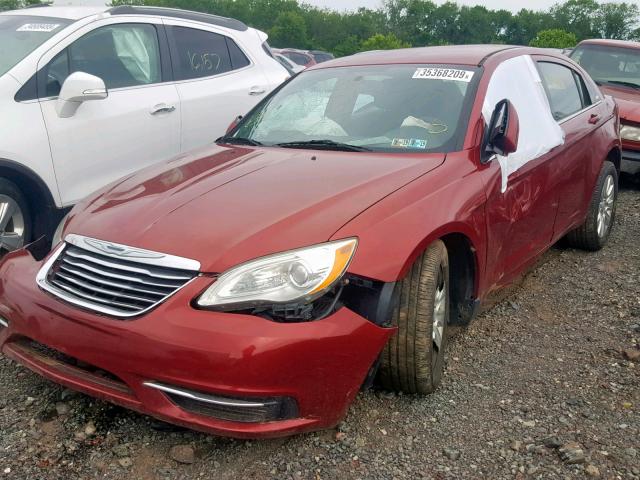 1C3BC4FB3BN524964 - 2011 CHRYSLER 200 LX RED photo 2