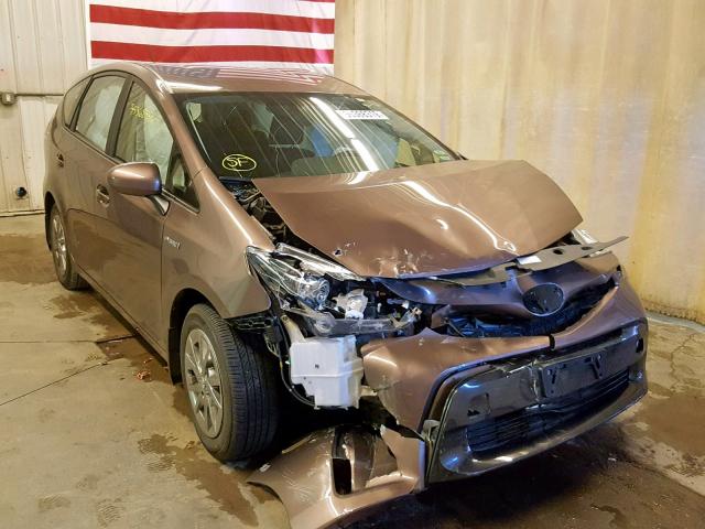 JTDZN3EUXHJ056586 - 2017 TOYOTA PRIUS V BROWN photo 1