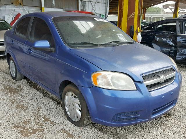 KL1TD56E89B644307 - 2009 CHEVROLET AVEO LS BLUE photo 1