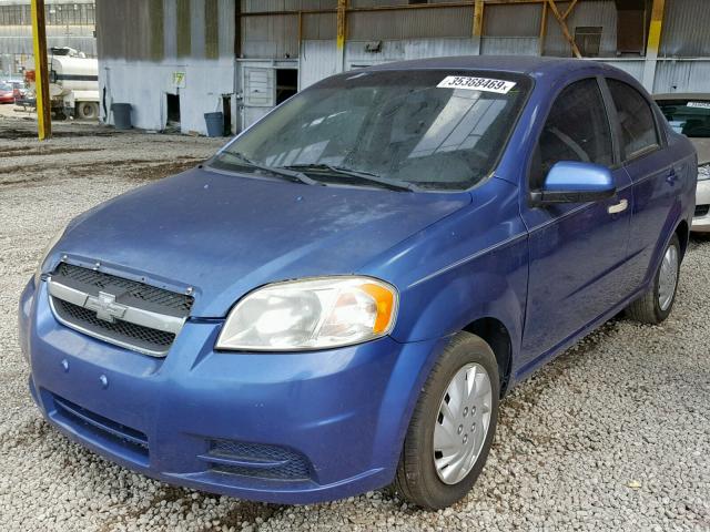 KL1TD56E89B644307 - 2009 CHEVROLET AVEO LS BLUE photo 2