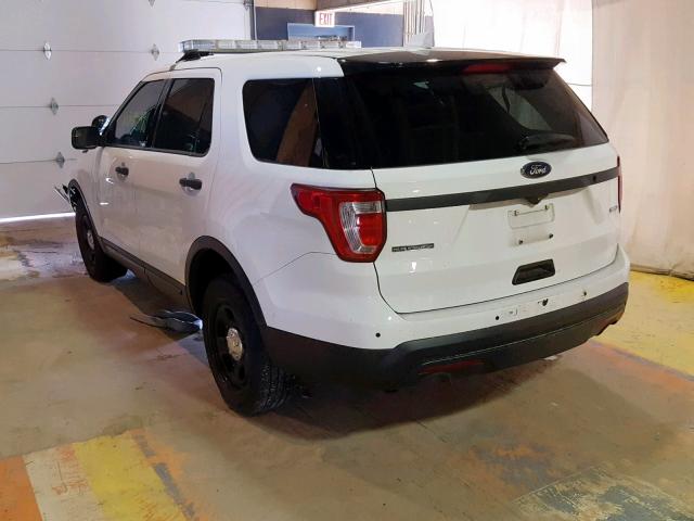 1FM5K8AR9GGA86420 - 2016 FORD EXPLORER P WHITE photo 3