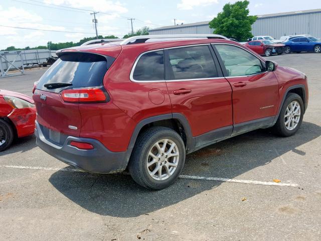 1C4PJMCS5EW207939 - 2014 JEEP CHEROKEE L MAROON photo 4